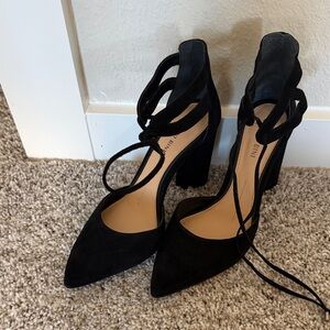 Gianni Bini Black Suede Heels
